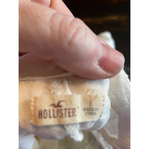 HOLLISTER‎ Girls Size 1 Cream Cotton Eyelet Mini Skirt - Picture 4 of 5